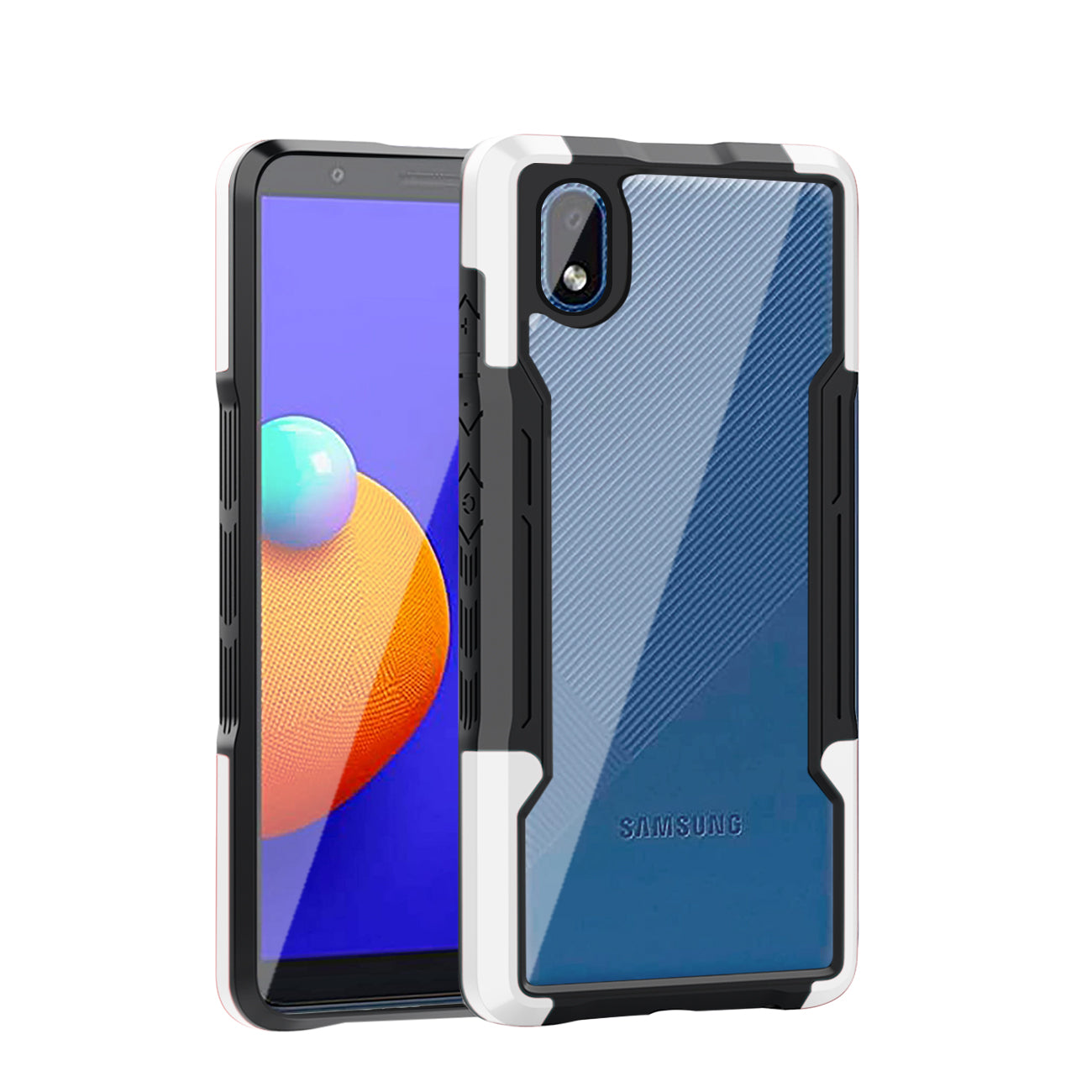 Shockproof Excellent Grip with Silky Feeling for Samsung Galaxy A01 Core In White